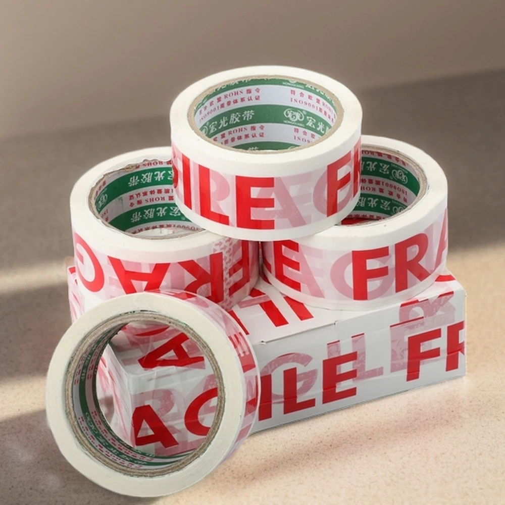 Rotolo di nastro adesivo per imballaggio da 48 mm x 50 m: realizzato in materiale PP con avviso di fragilità, adesivo per marcatura e fissaggio - immagine 2