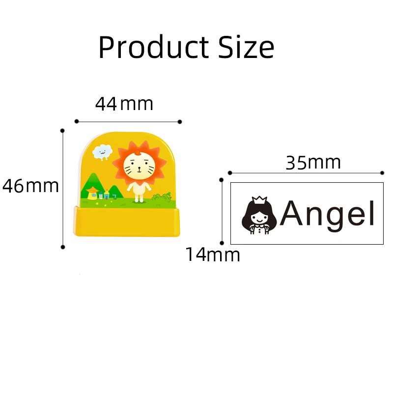 Children's Name Seal Student's Name Stamp Kindergarten Clothes Waterproof Sticker Kawaii Montessori Stamp Gift