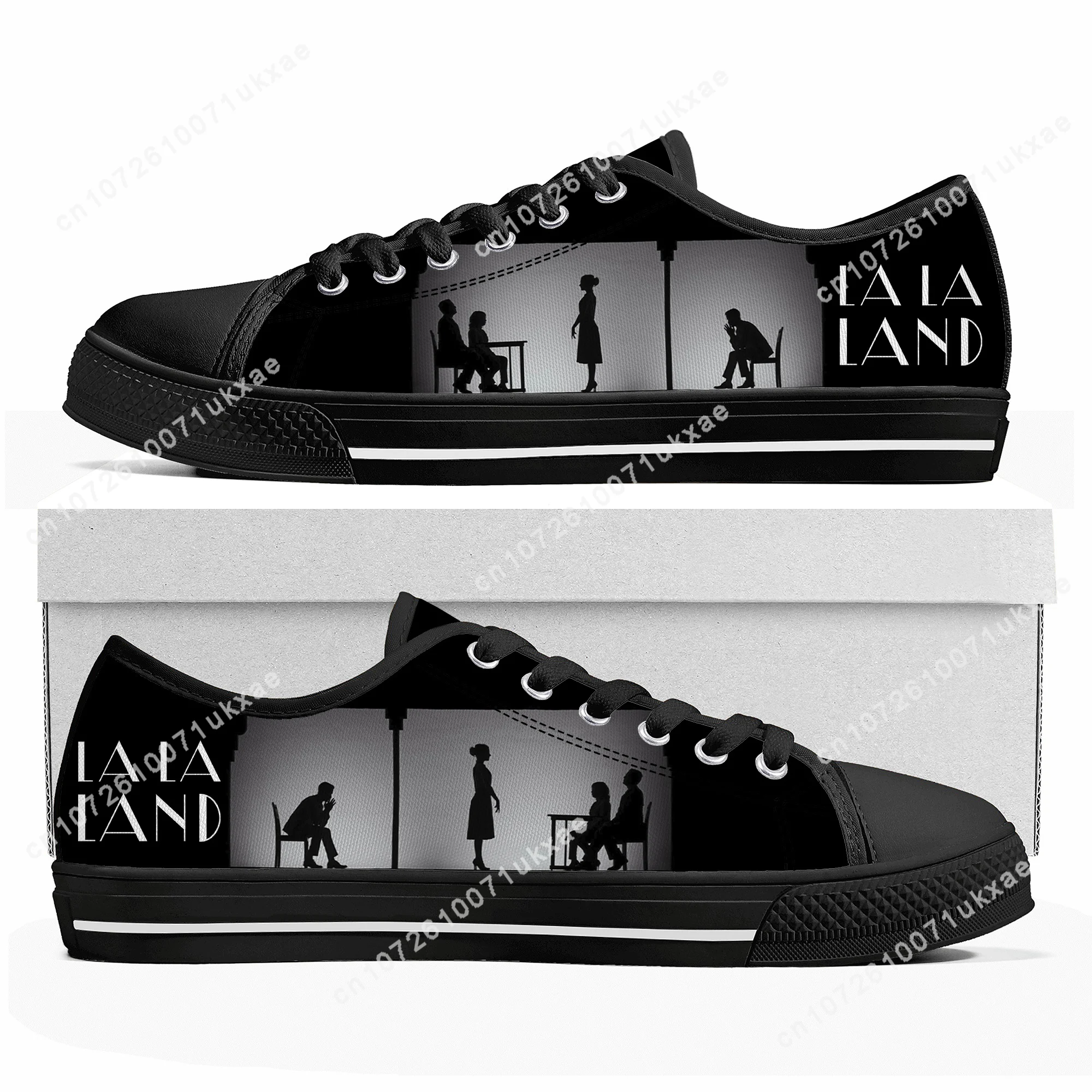 

La La Land Low Top Sneakers Mens Womens Teenager Emma Stone Ryan Gosling Canvas Sneaker couple Casual Shoes Customize DIY Shoe