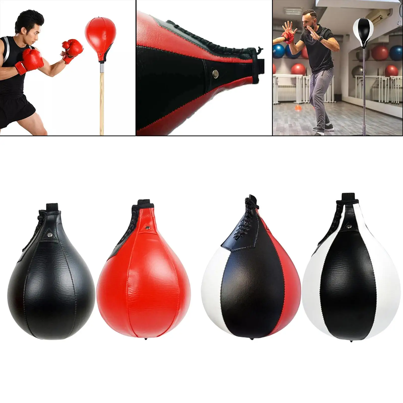 PU Leather Boxing Ball Punch Bag Hanging Mma Training Fitness Pear Shape PU Leather Boxing Ball Punch Bag Hanging Mma Training Fitness Pear Shape