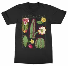 

Cactus Plant Print Art Botany Bloom Fruit Flower Grow T-Shirt. Summer Cotton Short Sleeve O-Neck Mens T Shirt New S-3XL