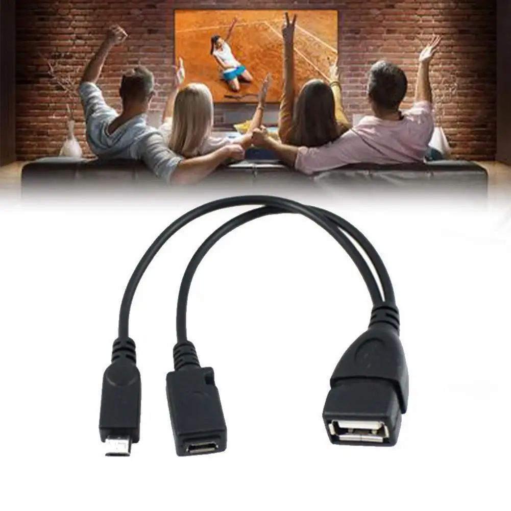 2 In 1 OTG Micro USB Host Splitter USB Adapter To Micro 5 Pin Male Female Cable for Fire Tv 3 Or 2nd Gen Fire Stick otg adapter