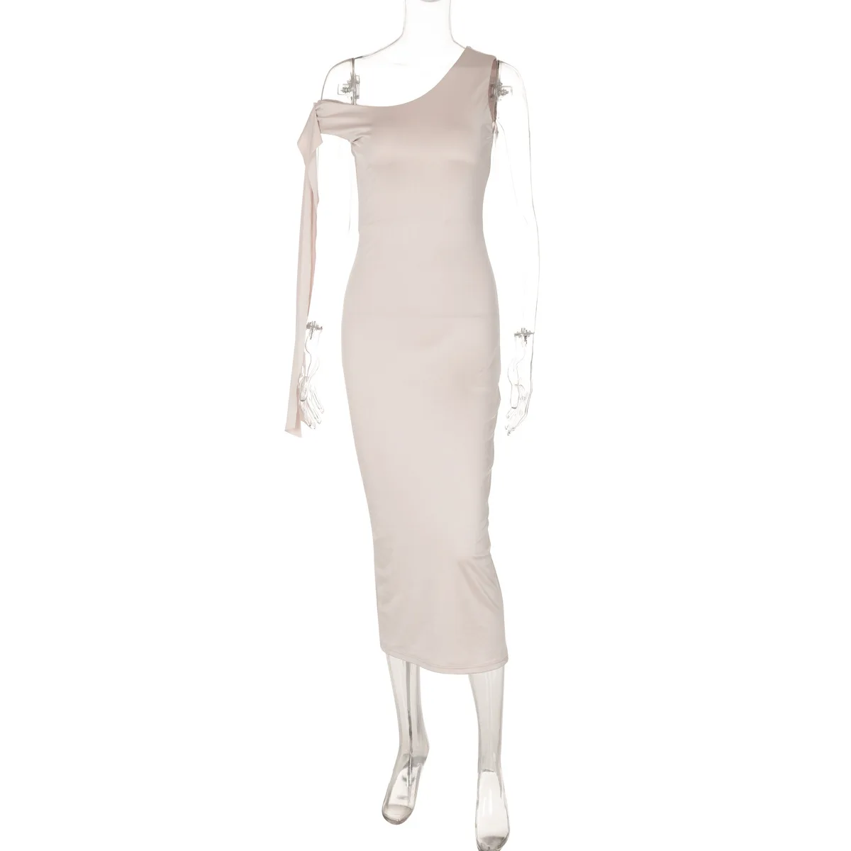 Off-Shoulder Patchwork Slim Dress Women's Bandage Sleeveless Backless Fashion Elegant Party Dress New Female Long Dress