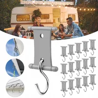 RV Sunshade Hook Caravan Awning Hooks S Shape Camping Awning Hooks Reusable Durable S-Shaped Hangers Accerssories Outdoor Tools 1