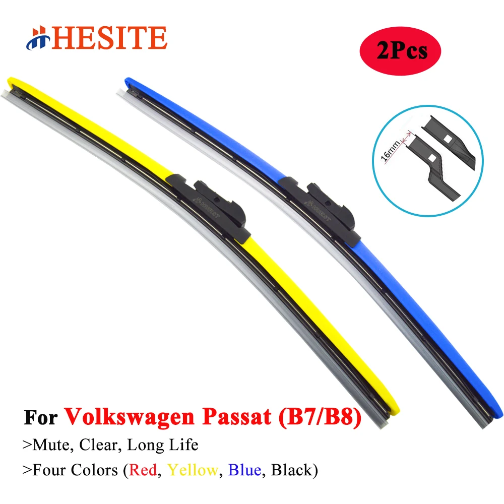 Hesite Colorful Hybrid Wiper Blades For Volkswagen Vw Passat B7 B8 Sedan Estate Variant 2010