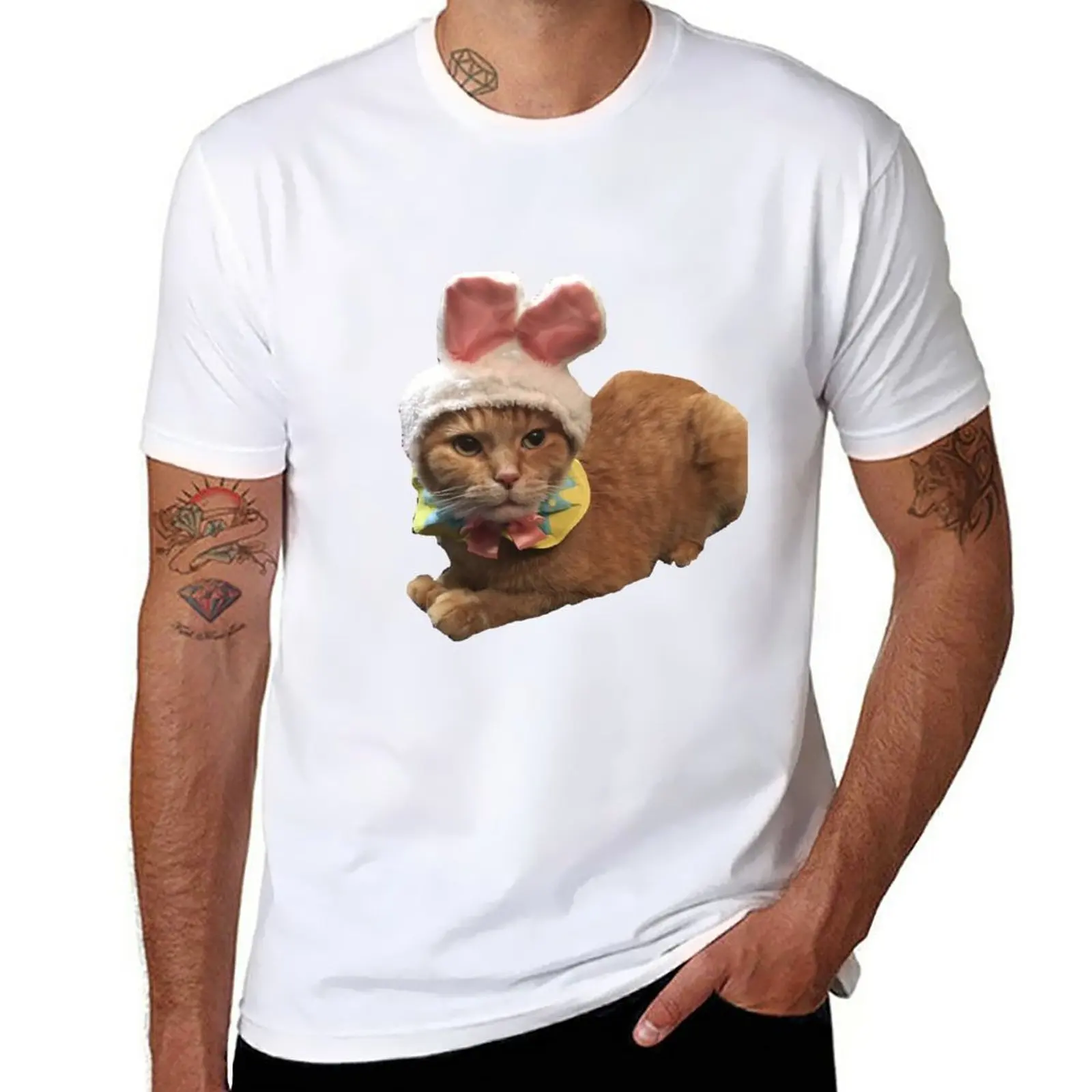 

New Bunny Cat T-Shirt black t shirt quick drying shirt mens tall t shirts