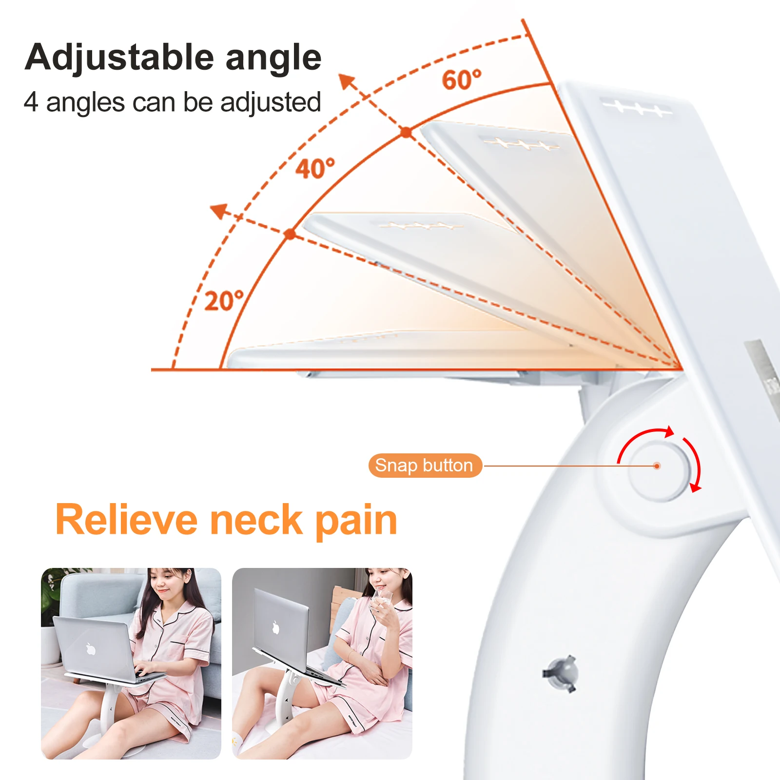 Eary Laptop Stand for Desk Kids Reading Stand Page Clips Tablet Holder Computer Riser for Macbook Notebook Portable Stable Base