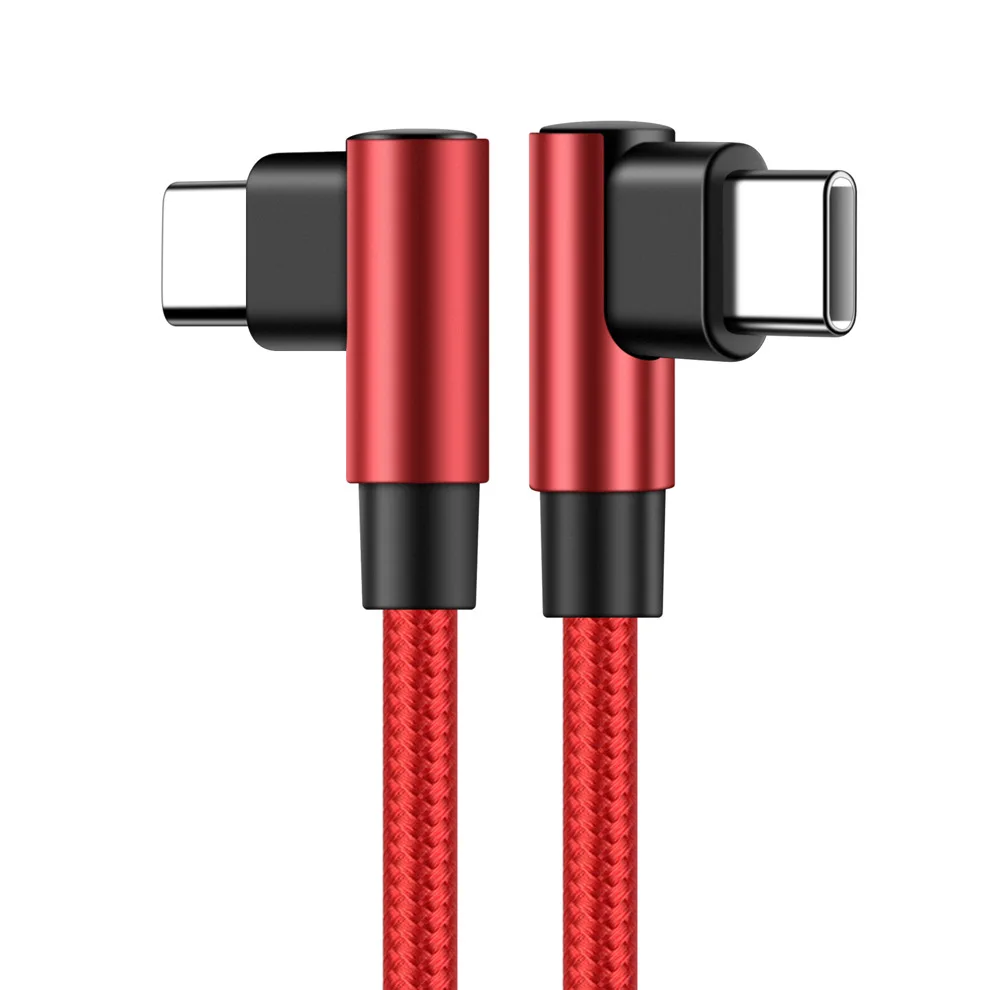 รูปสินค้า สายชาร์จ USB-C แบบหัวงอ 90 องศา ชาร์จเร็ว 60W
