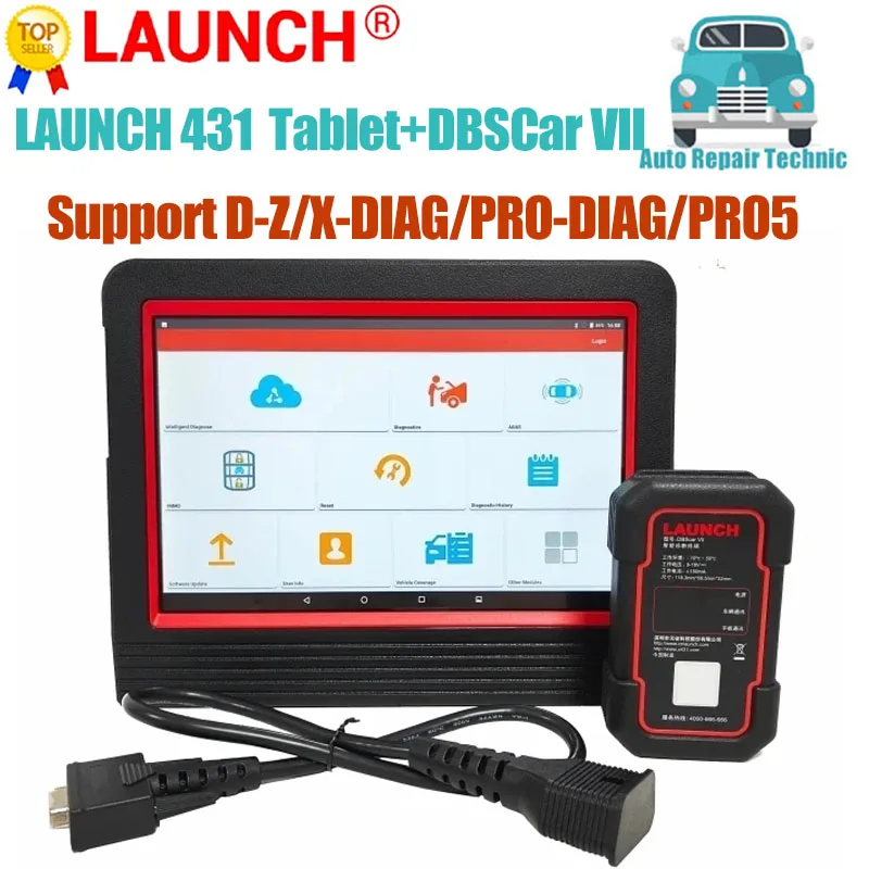 Avvia X431 Tablet + Dbscar Vii Dbscar 7 Connettore Bluetooth Supporto Protocollo Canfd Doip Pk Dbscar Thinkdiag 2 Per X-Diag/D-Z/Pro5