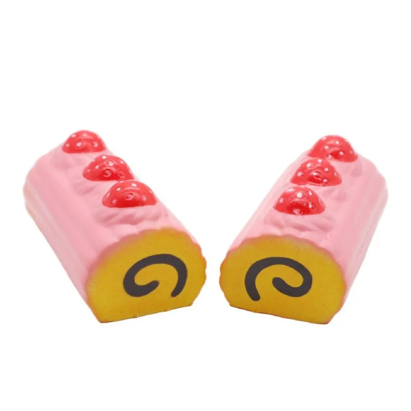 

Pu Pop Slow Rebound Food Toy Squishy Strawberry Swiss Roll Cake, Pinch Happy Stress Relief Toys for Children Puzzle Toys