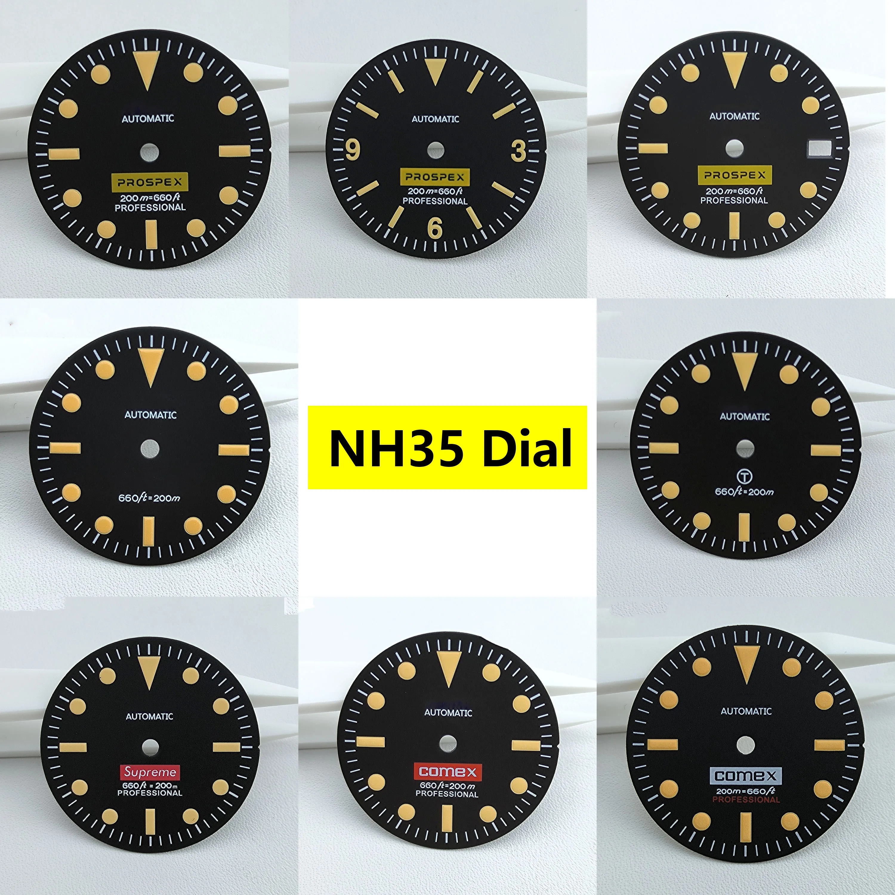 

NH35 dial retro dial S dial green Luminous dial suitable for NH35 NH36 movement watch accessories