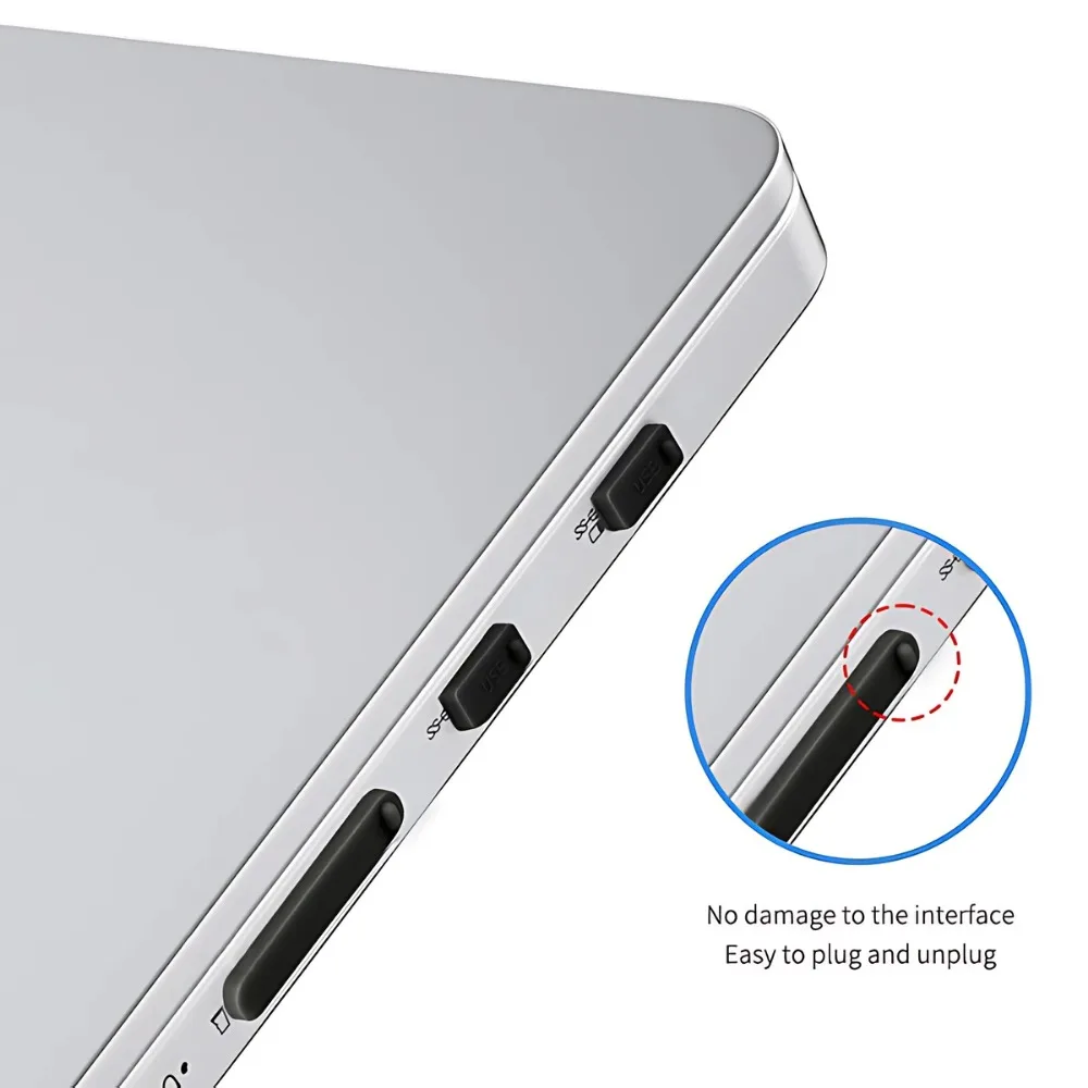 STONEGO 1 Set (16) Universal Laptop Dust Plug, Suitable for Laptop Computer Mobile Phone Silicone Waterproof Design 6