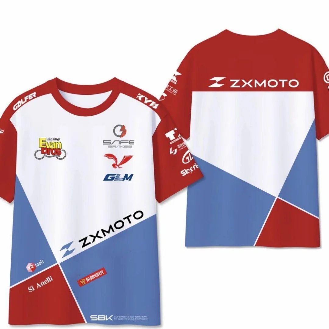 ZXMOTO 트레이닝 사이클링 슈트 오토바이 그래픽 티셔츠 대회 저지 여름 스포츠 남성 티셔츠 아동 의류 티셔츠 여성