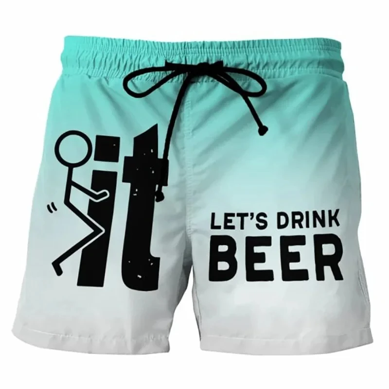 Funny Fruit Banana Design Graphic Beach Shorts Hip Hop Cock Animal 3D Printed Short Pants Vacation Surfing Men Swimming Trunks 4