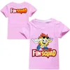 New Boys Kawaii Fun Squad Gaming Cotton Printing T-shirts Cartoon Short-sleeved Girls T-shirt Summer Casual All-match Tops 3