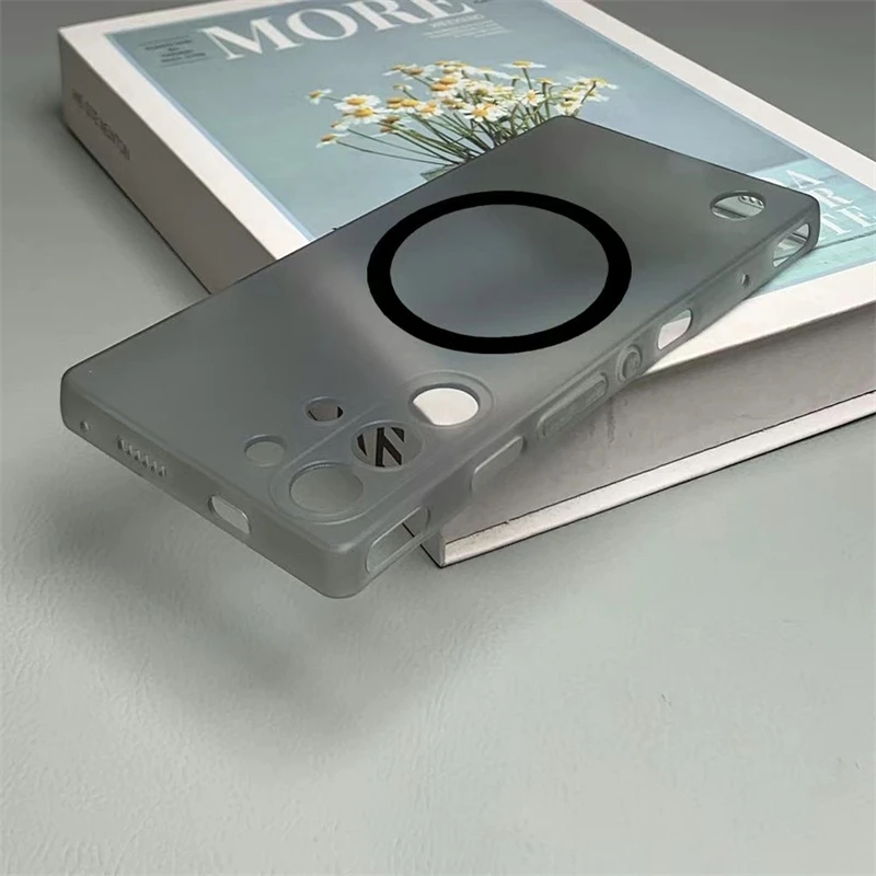 Magnetic Matte Transparent Soft Silicone Protective Case