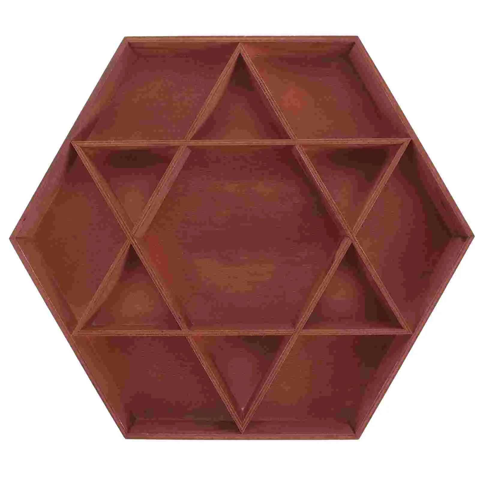 

Divided Serving Case Dried Fruit Container Hexagram Compartment Snack Candy Tray