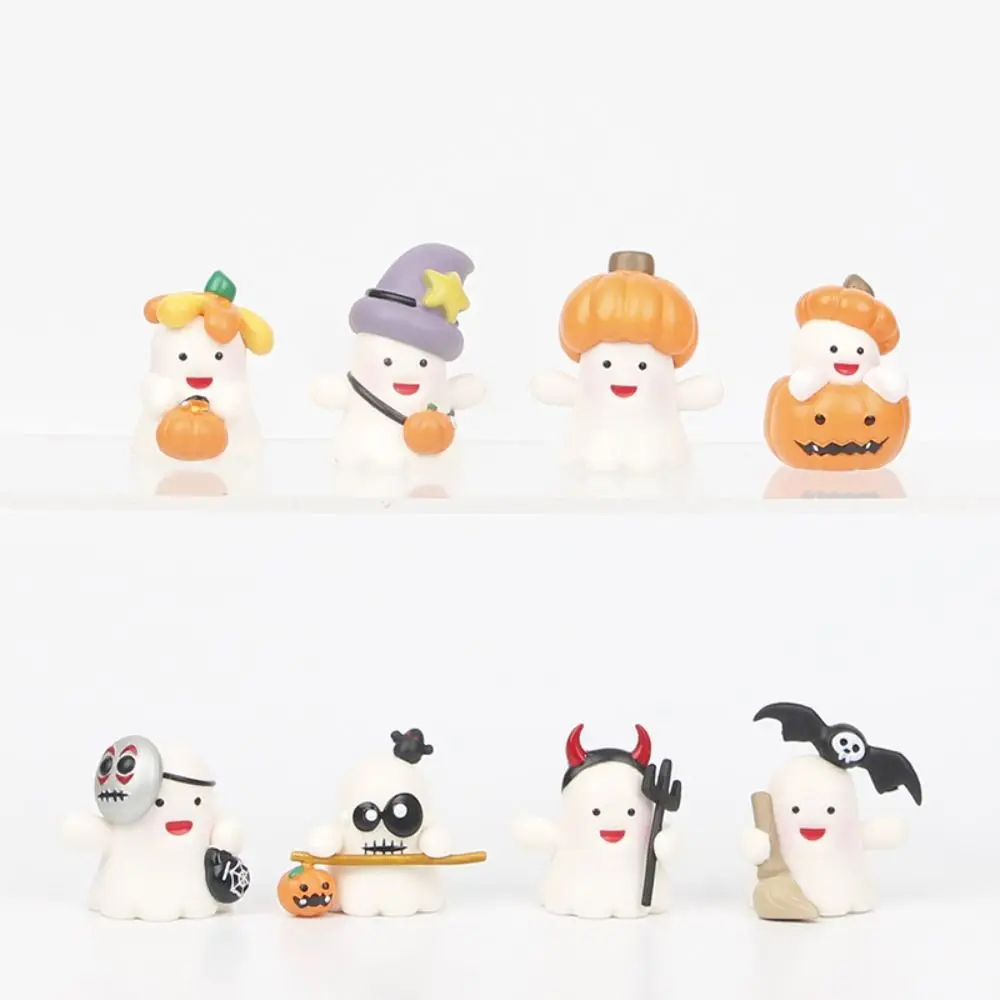 

8 Pcs/Set Hallowmas Furnishing Articles Pumpkin Ghost Doll Mini Model Ornaments Micro Landscape Model Doll