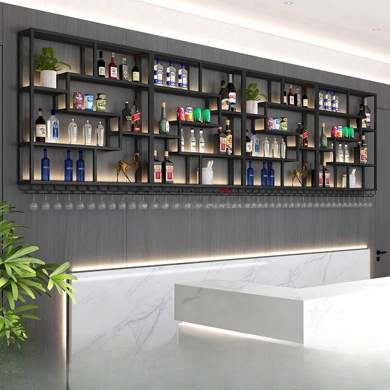 Storage Salon Luxe Cellar Wooden Stand Refrigerated Showcase Modern Luxury Wine Bar Cabinet Wall Whiskey Vitrina Display Cottage