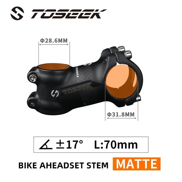 Potence de Guidon en Alliage Aluminium pour randonnée à vélo VTT 31.8mm 6/17 degrés 60mm/70mm/110mm