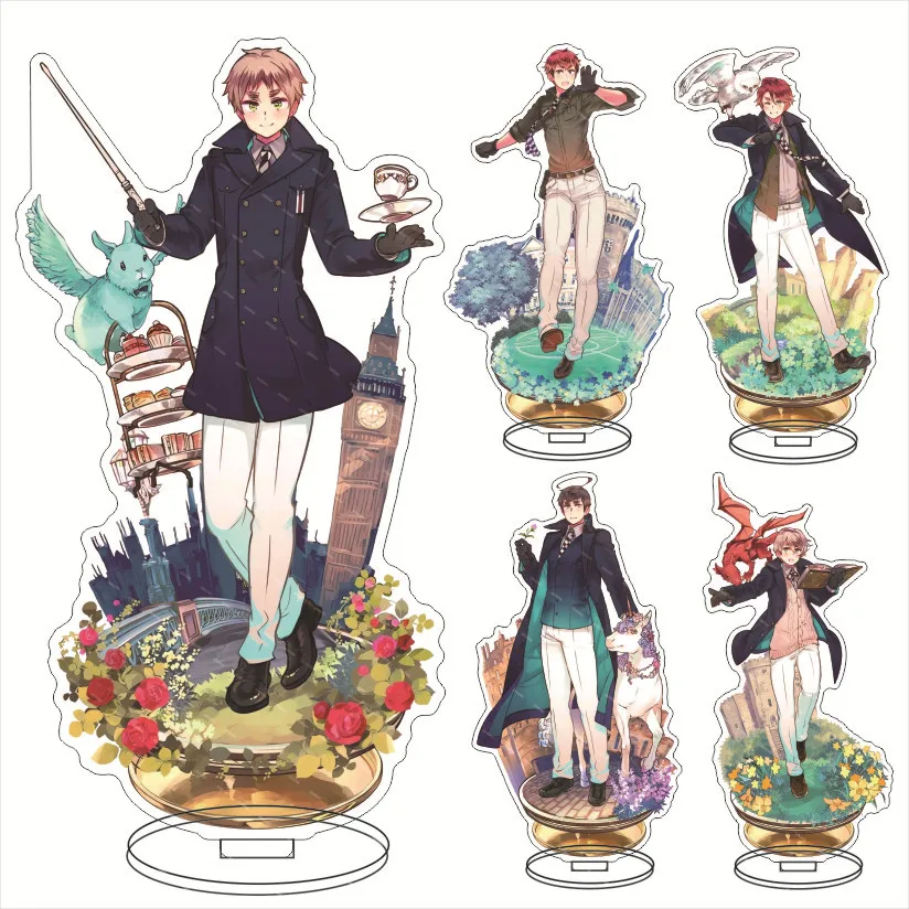 

Anime KeyChain Men Axis Powers Key Chain Woman Creative Acrylic Stand Model Plate Collection Ornament Boy Kid Toy Party Gifts