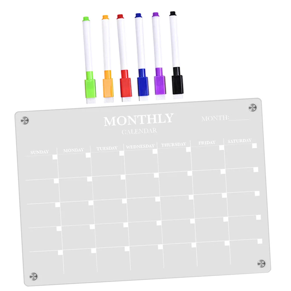 

Магнитная доска, кухонная тарелка, холодильник, сухое стирание, календарь, практичная акриловая белая доска, график, прозрачный с ручкой