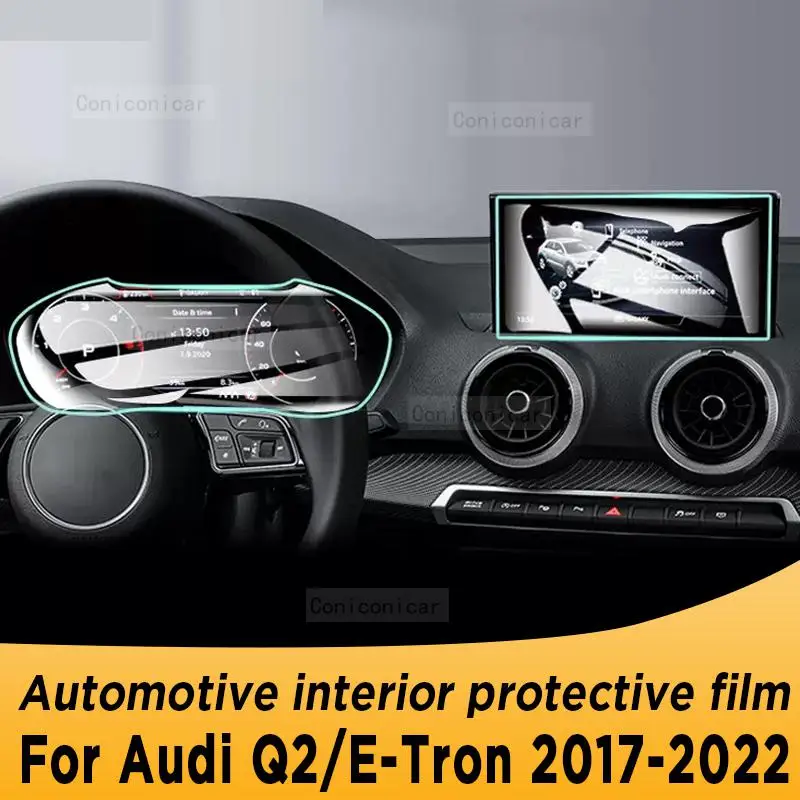 

Панель редуктора для Audi Q2/E-Tron 2022, экран навигации, внутренняя отделка автомобиля, аксессуары от царапин