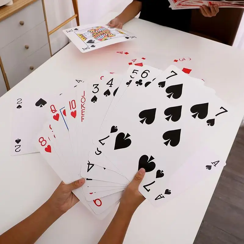 Giant Oversized Playing Cards Jumbo Fun Games Carnival Birthday Wedding Party Favors Juegos De Mesa Divertidos 4