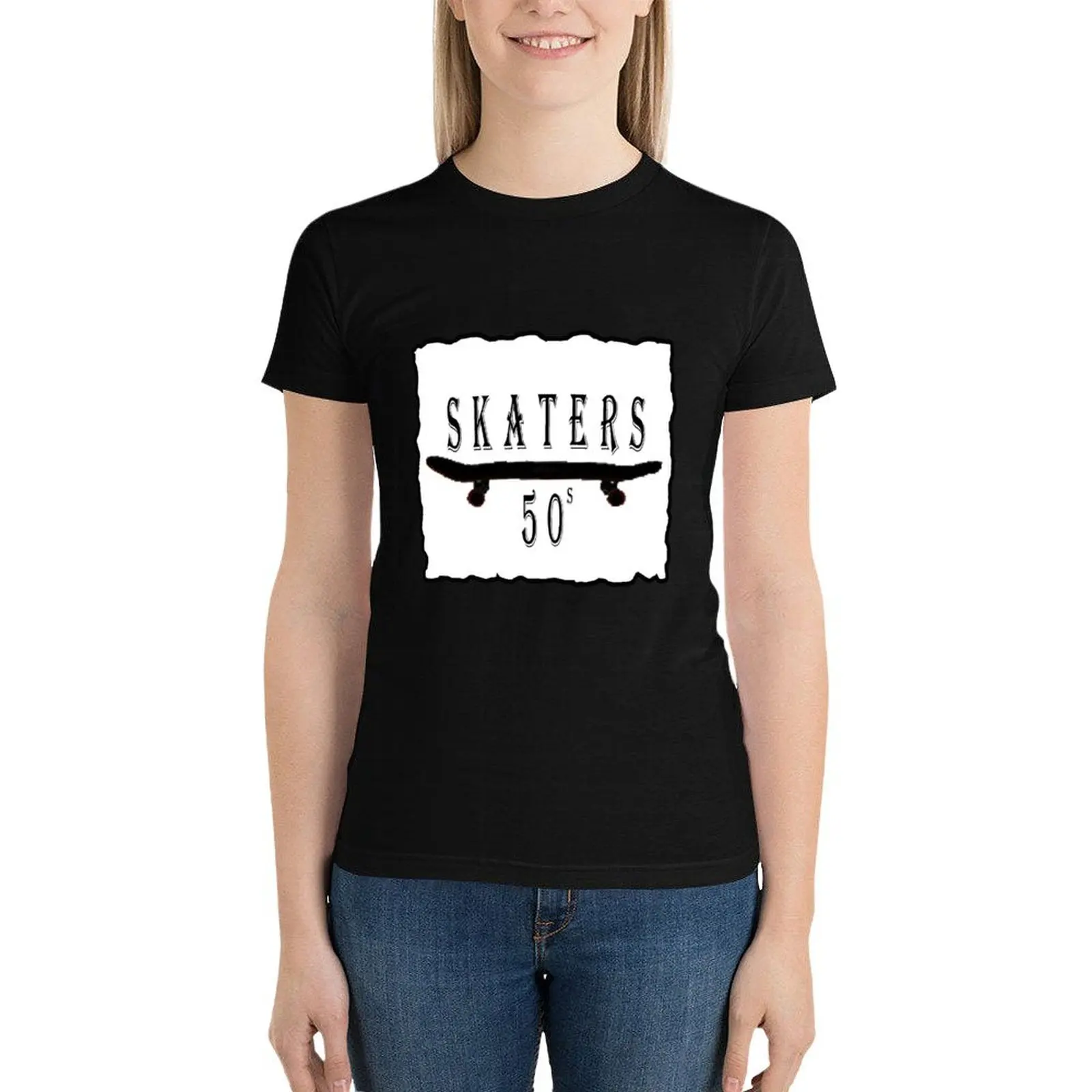 Skaters over 50 T-Shirt graphics shirts graphic tees anime clothes tshirts woman