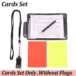 Ultimate Soccer Referee Kit: Premium Checkered Flags, Penalty Cards, Record Book, Pencil, and Whistle (Cards Set)