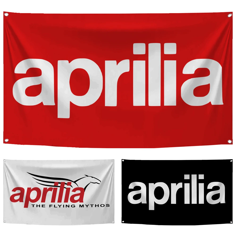 60x90/90x150 см APRILIA цифровой печатный логотип Flag полиэстер цифровой печатный баннер штора-гобелен