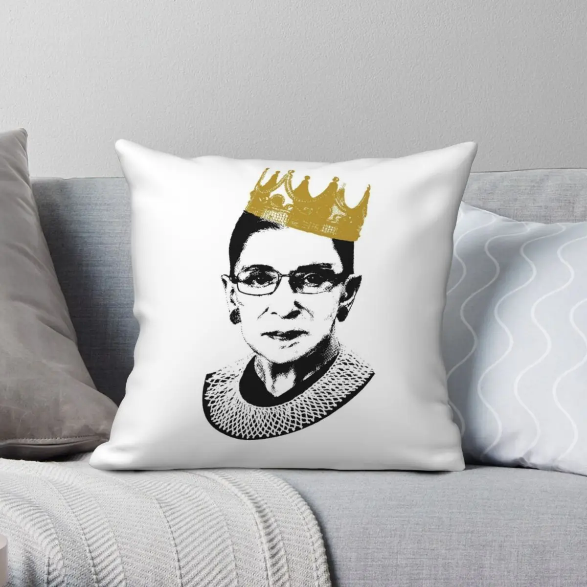 

Notorious RBG Ruth Bader Ginsburg Square Pillowcase Polyester Linen Velvet Printed Zip Decorative Pillow Case Home Cushion 45x45