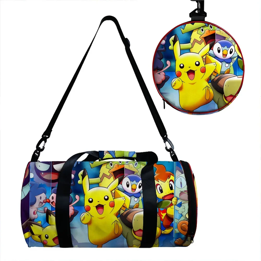 

Pokémon Cylinder Bag Middle School Students Pocket Monster Pokémon Cute Gym Bag Pikachu Training Bag Cylinder Bag Travel Bag