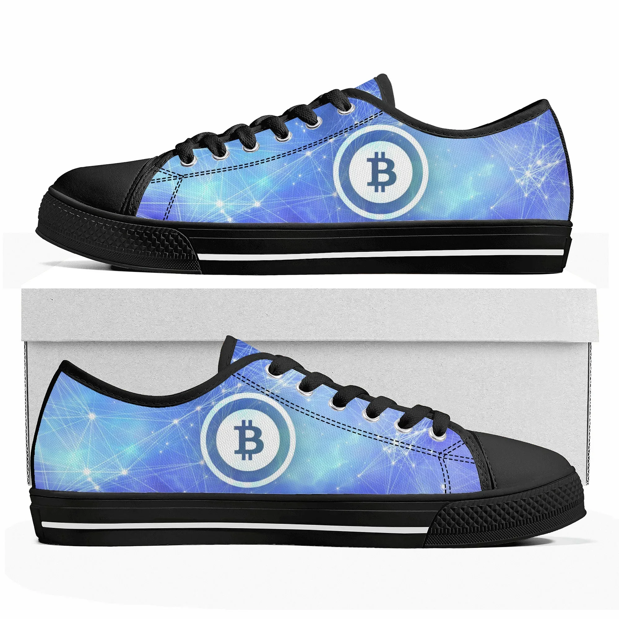 Bitcoin Cryptocurrency Miner BTC Coin Low Top High Quality Sneakers Mens Womens Teenager Canvas Sneaker Couple Shoes Custom Shoe