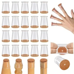 Round Silicone Chair Leg Protectors - Non - Slip, Noise - Reducing Furniture Pads (16/24 Pack) - M ( Fit 23 - 32mm )