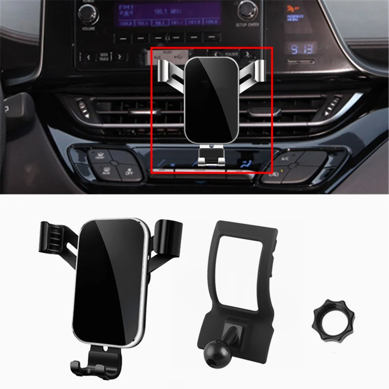 Mobile Phone Holder Phone Holder Phone Stand For Toyota C-HR Car Air Vent Mobile Phone Cellphone Holder Stand Mount Cradle Clip For CHR