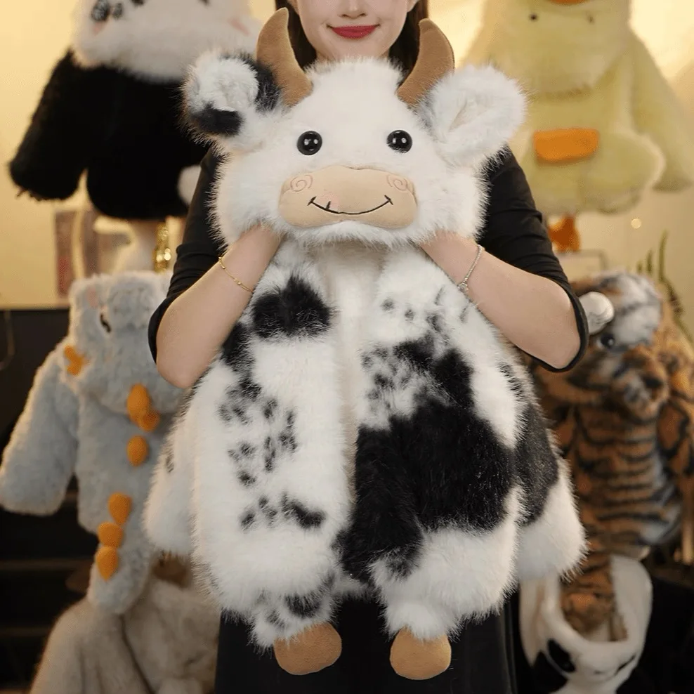 두꺼운 털 코트 아동용 가을 겨울 신상 귀여운 작은 소 따뜻한  옷 유행하는 아동용 아우터