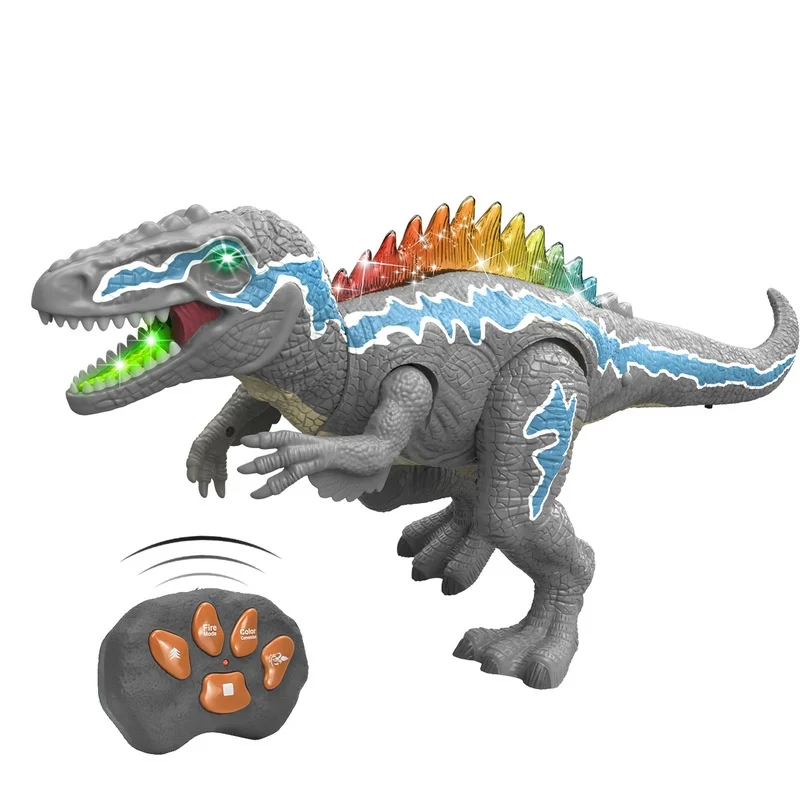 Internet Celebrity Remote Control Dinosaur Spray Raptor Simulated Electric Toy Model Light Sound Walking Spray Children Gift