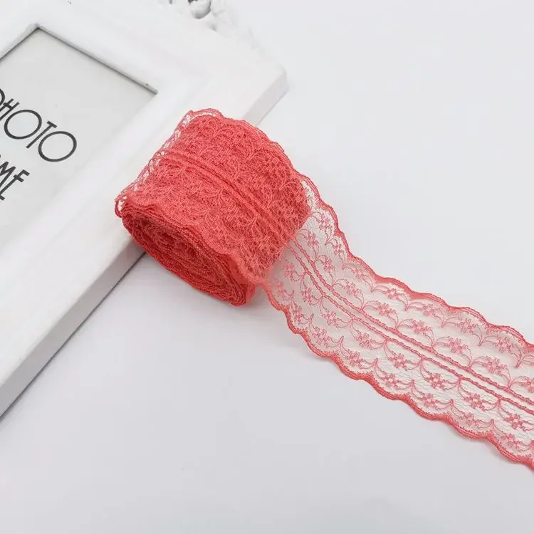 Elegant Metallic Lace Ribbon – 10m Embroidered Trim for Sewing, Crafting, & Decorative Projects