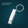 Stainless Steel Ultra-thin Foldable Hand Toe Nail Clippers Cutter With Keychain Cutter Trimmer Silver Nail Tool Kit Key Ring 1