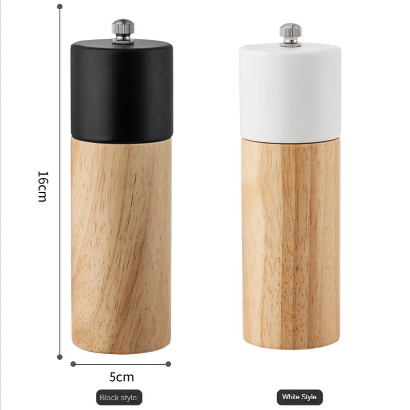 Manual Wooden Salt And Pepper Grinder Multi-Purpose Cruet Kitchen Tool Ceramic Grinder Kitchen Household 6 Inch