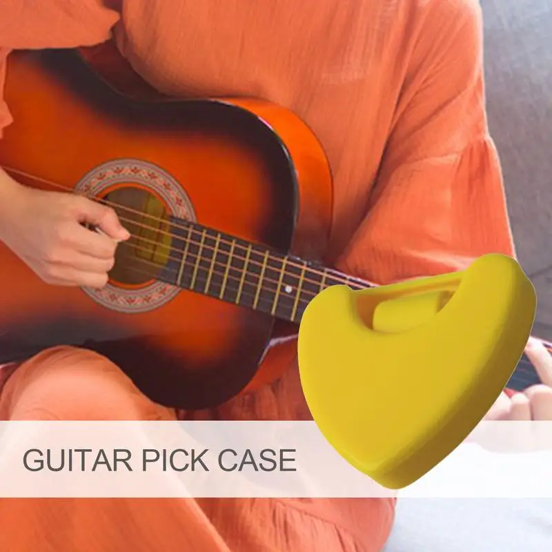 Guitar Pick Holder Case Multipurpose Triangle Storage Case Portable Reusable Pick Organizer Storage Box For Ukulele Banjo