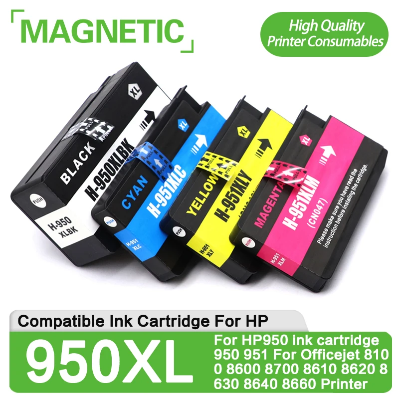 

Совместим с картриджем HP 950XL для 951XL для HP950, чернильный картридж 950 951 для принтера Officejet 8100 8600 8700 8610 8620 8630 8640 8660
