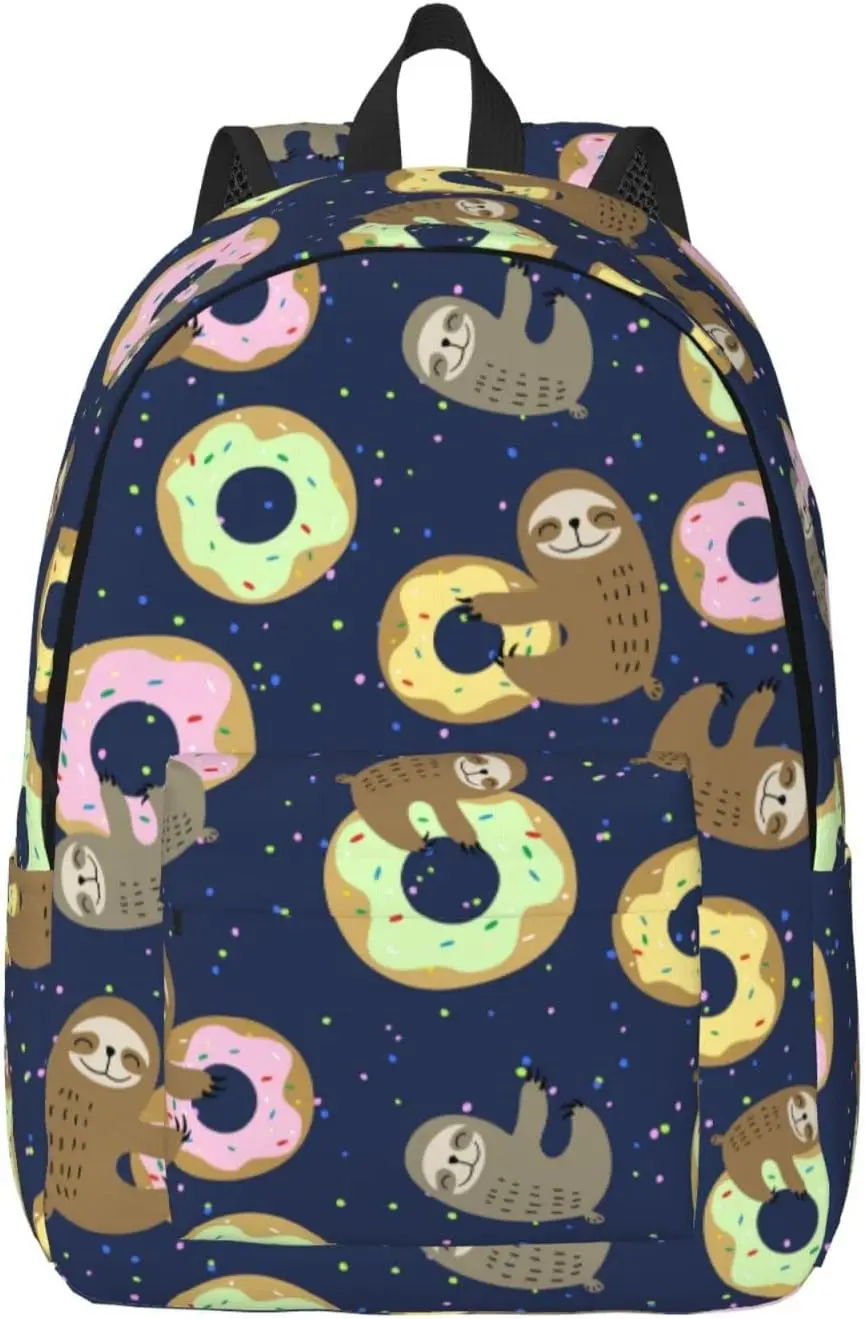 

Повседневный Легкий милый рюкзак для ленивого ноутбука с милыми пончиками, рюкзак для мужчин и женщин, дорожная сумка, уличный холщовый рюкзак