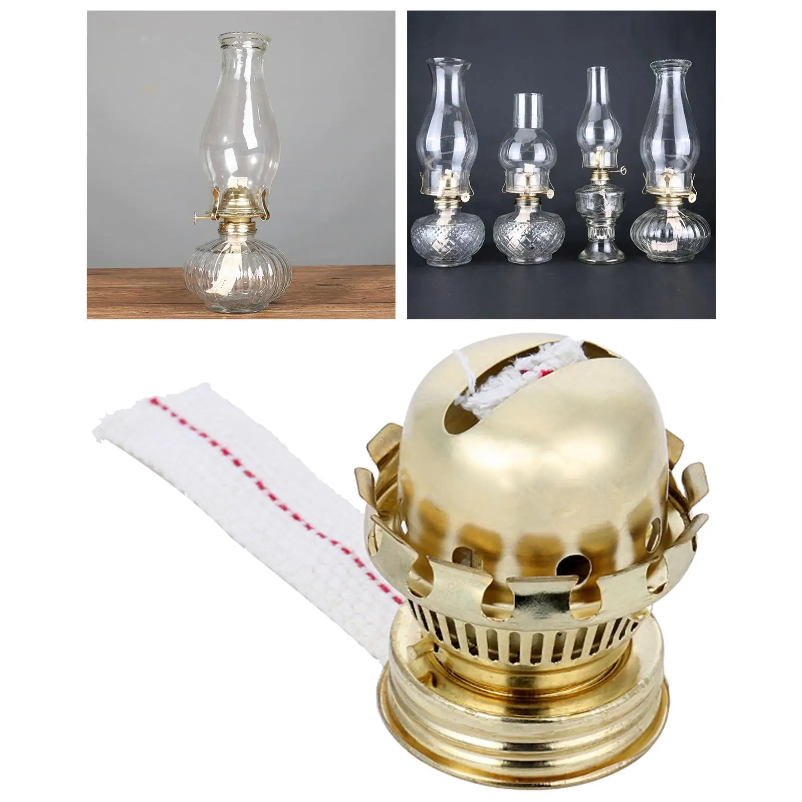 Oil Lamp Burner Replacement Durable Oil Lamp Accessories with Wick