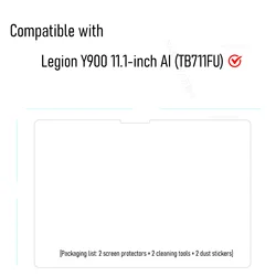 Full HD Tempered Glass Screen Protector, 2 - Pack, Damage - Proof Film Screen Guard (2P - Legion Y900 11.1)