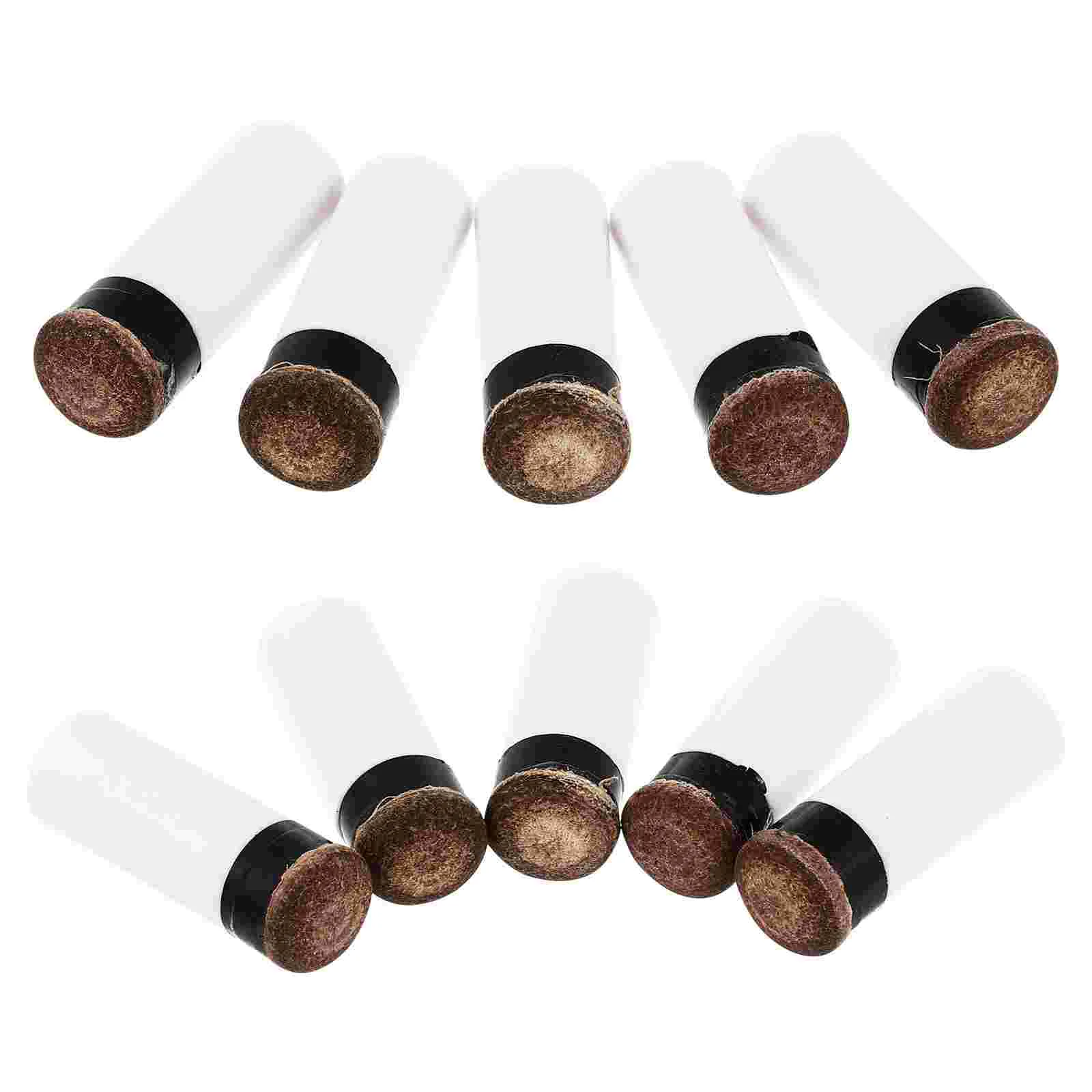 

10 Pcs Nine Club Angle Billiard Replacements Cues Tips Screw Head Pool Stick Ferrules White Tools Parts Plastic