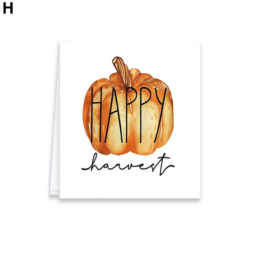 

Быстросохнущая салфетка для посуды, супер впитывающие осенние кухонные полотенца, серые клетчатые тыквы, кленовые листья, буквы для быстрого приготовления