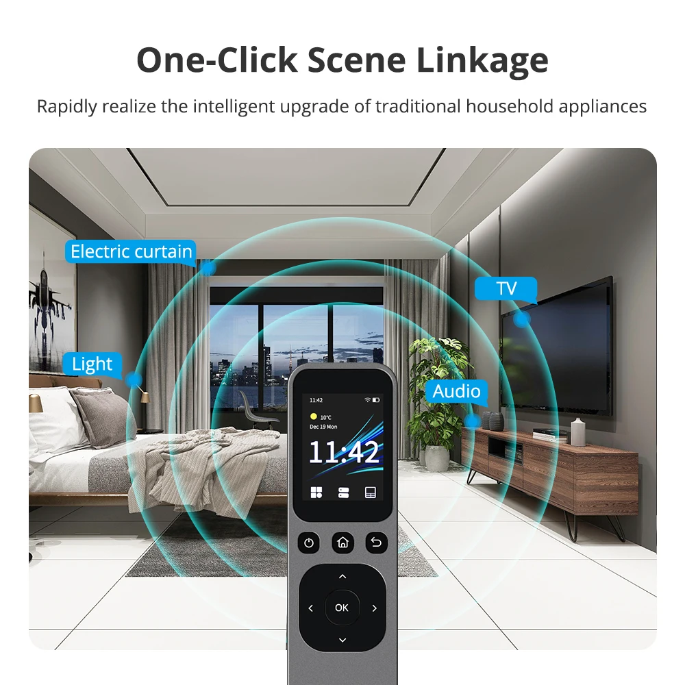 Smart WiFi Zigbee BLE Central Remote Control with HD Touch Screen Wireless Charging Base Infrared Control Work with Tuya APP