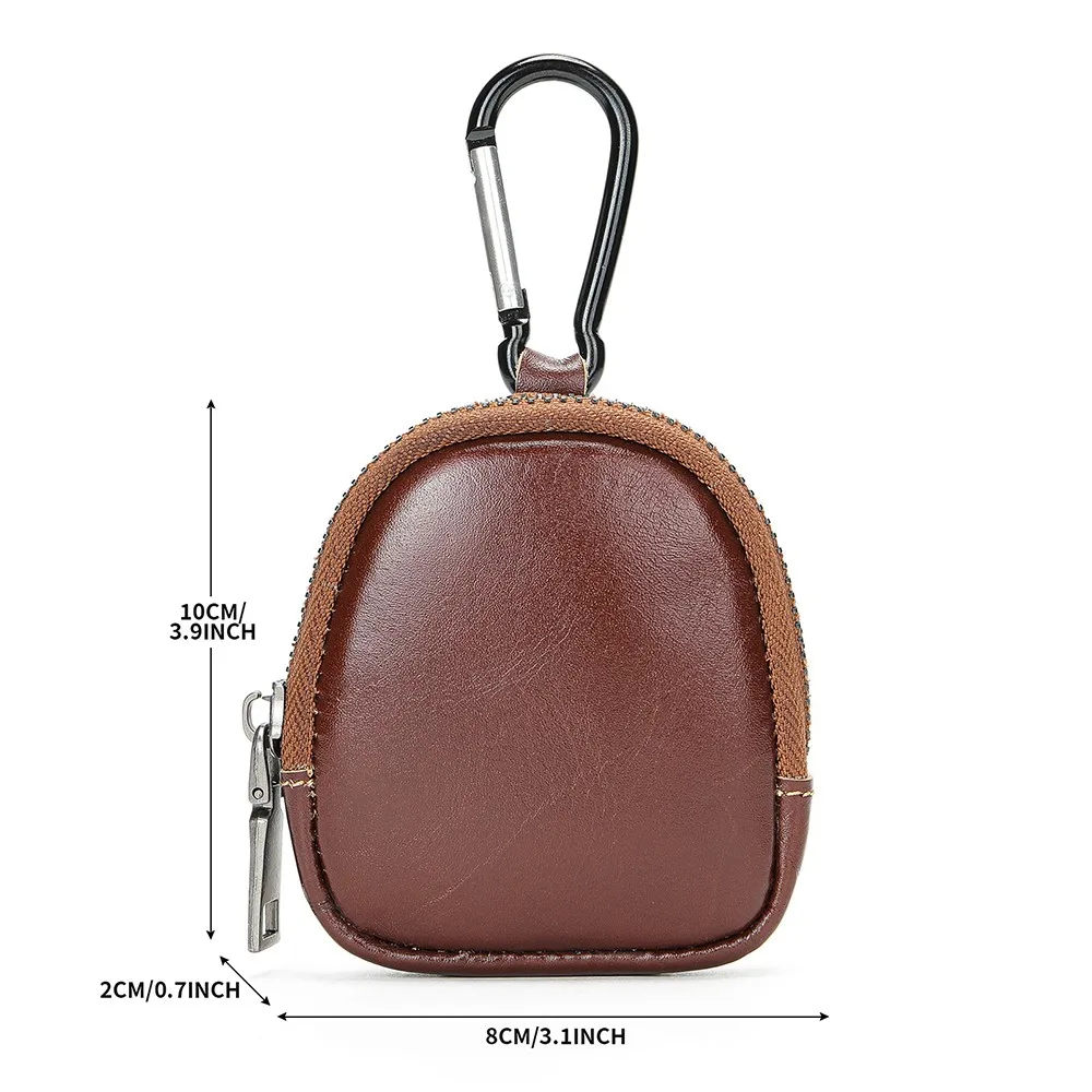 Genuine Leather Coin Purse Vintage Zipper Key Wallet Coin Storage Bag coin purse coin wallet change bag
